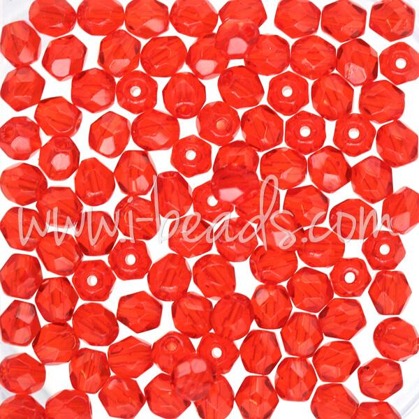 100 Perles Facettes De Bohême Preciosa 3 Mm Hyacinth - Neuf - Fabriqué En France