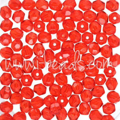 Achat Perles facettes de bohème hyacinth orange 4mm (100)