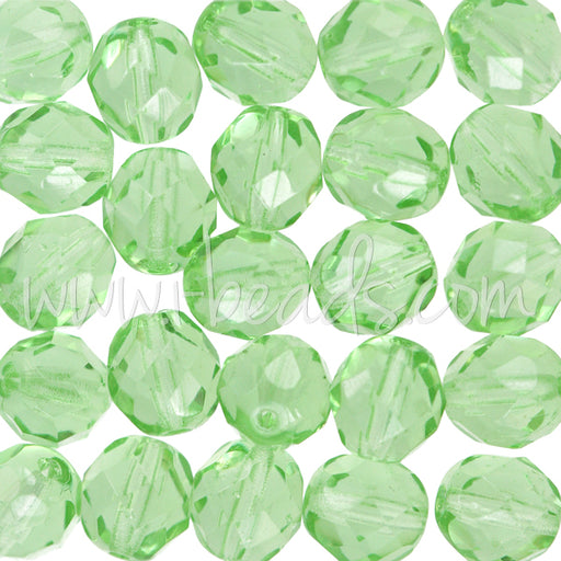 Achat Perles facettes de bohème peridot 8mm (25)