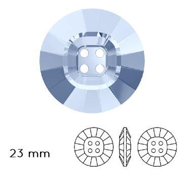 Swarovski 3018 Rivoli CB Bouton Crystal Blue Shade Unfoiled 23mm -(1)
