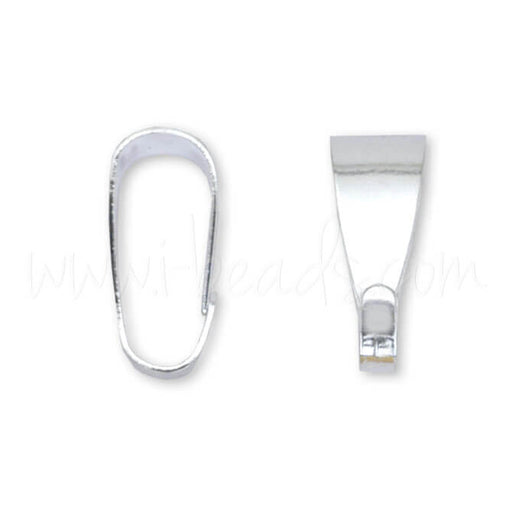 Achat Belière pour pendentif métal couleur argent 10x4mm (2)