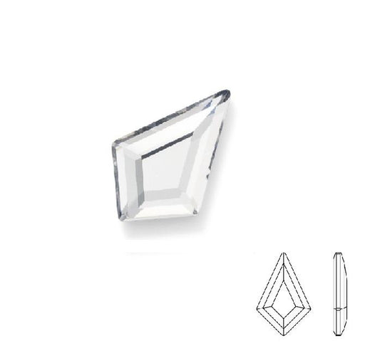 Achat 2771 Swarovski hot fix flat back rhinestones crystal 6,4x4,2mm (10)