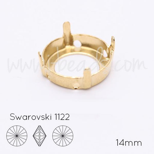 Serti à coudre pour Swarovski 1122 rivoli 14mm doré (2)