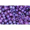 cc928 - perles de rocaille Toho 8/0 rainbow rosaline/opaque purple lined (10g)