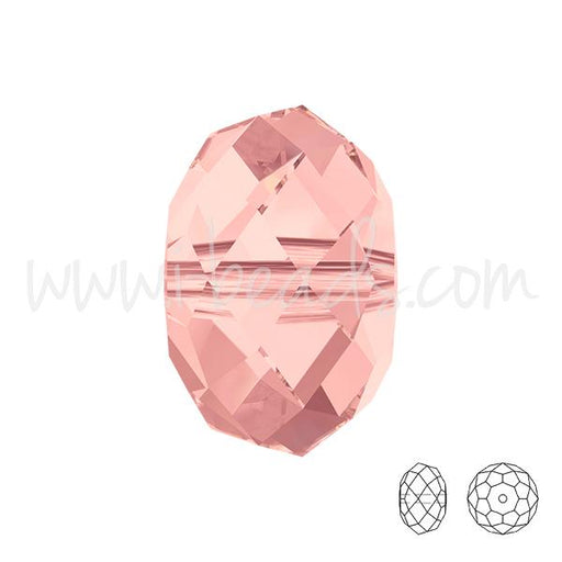 Perles briolette Swarovski 5040 blush rose 6mm (10)