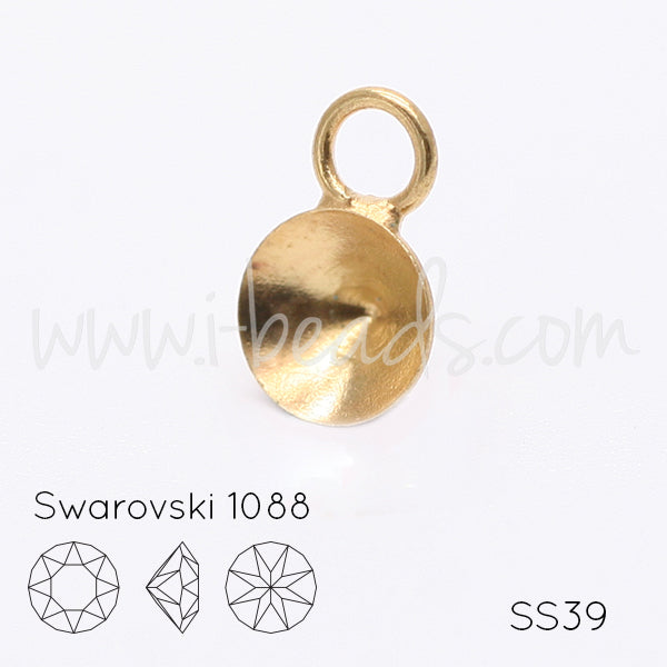Serti pendentif pour Swarovski 1088 SS39 doré (1)