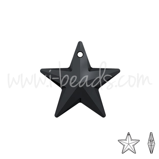 pendentif étoile swarovski jet 20mm (1)