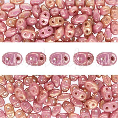 Perles MiniDuo 2.5x4mm luster metallic pink (10g)