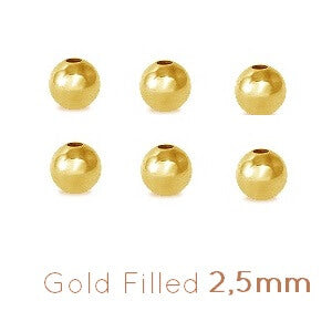 Achat Perles rondes Gold filled 2.5mm (10)