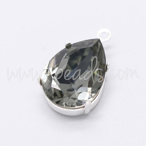 Serti pendentif pour Swarovski 4320 18x13mm argenté (1)