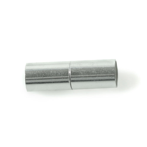 Achat Fermoir magnétique tube plaqué argent 6x20mm (1)