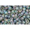 cc176 - perles de rocaille Toho 8/0 transparent rainbow black diamond (10g)