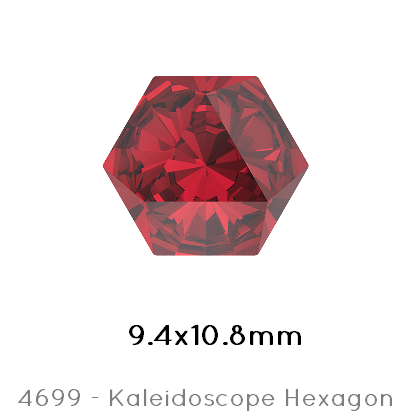 Achat Swarovski 4699 Kaleidoscope Hexagon Scarlet foiled 9,4x10,8mm (1)