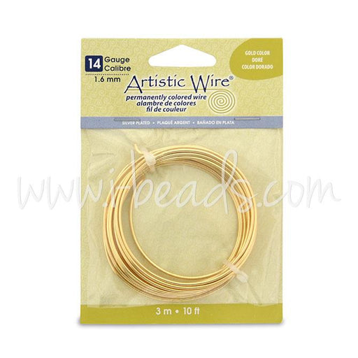 Fil de cuivre Artistic Wire 1.6mm doré 3m (1)