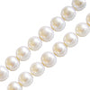 Perles d'eau douce rondes potatoe blanc 5mm sur fil (1)