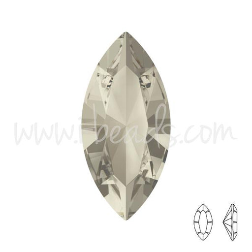 Swarovski 4228 navette crystal silver shade 15x7mm (1)