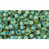 cc952 - perles de rocaille Toho 8/0 rainbow light topaz/sea foam lined (10g)