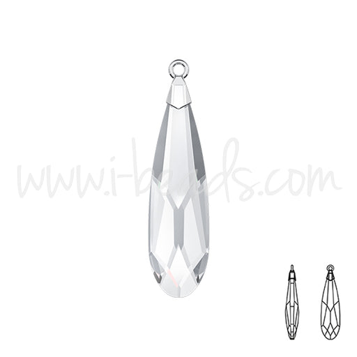 Achat Pendentif Swarovski 6533 raindrop crystal rhodium 23mm (1)