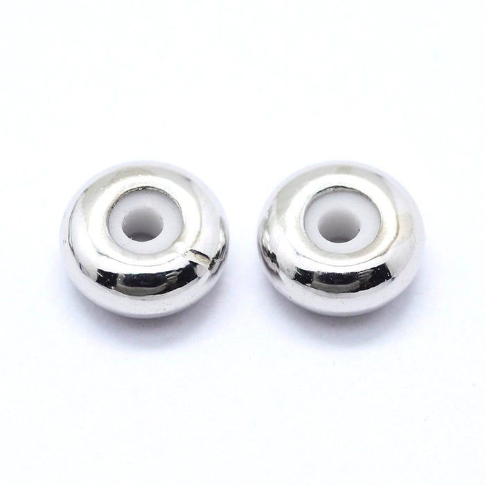 Perles Coulissantes plaqué platine,fermoir perles pour chaines, cordons ou rubans 6x4mm - trou 1mm (2)