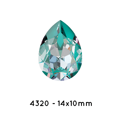 Swarovski 4320 Pear Crystal LAGUNA delite 14x10mm (1)