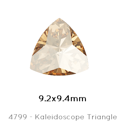 Achat Swarovski 4799 Kaleidoscope Triangle Fancy Stone Crystal Golden Shadow Foiled 9,2x9,4mm (2)
