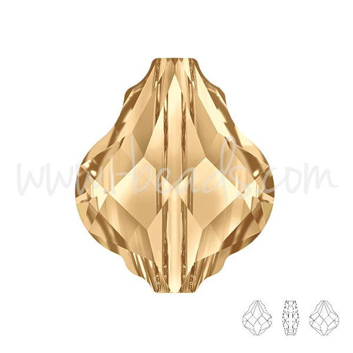 Achat Perle Swarovski 5058 Baroque crystal golden shadow 10mm (1)