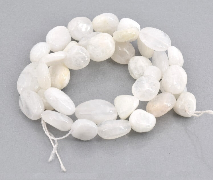Perles forme nugget arrondi Pierre de Lune app 5mm, trou 1mm (10 perles)