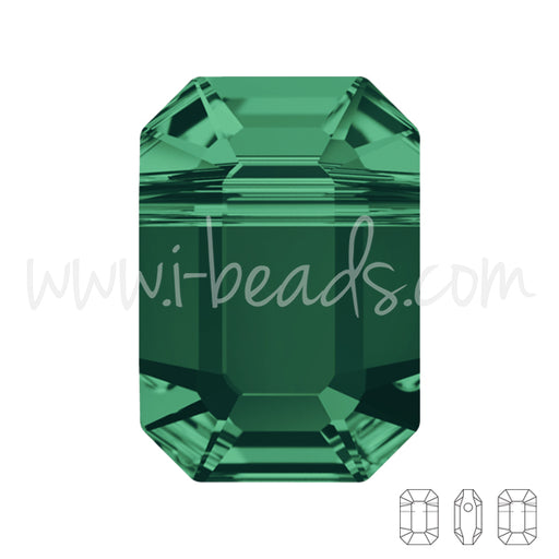 Achat Perles Swarovski 5514 pendulum emerald 10x7mm (2)
