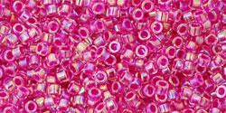Achat cc785 - perles Toho treasure 11/0 inside color luster crystal hot pink lined (5g)