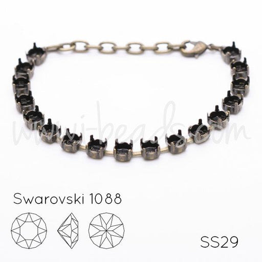 Bracelet sertir pour 17 Swarovski 1088 SS29 brass (1)