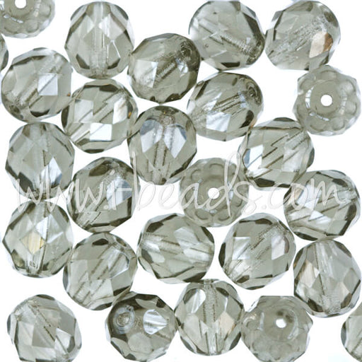 Achat Perles facettes de bohème black diamond 8mm (25)