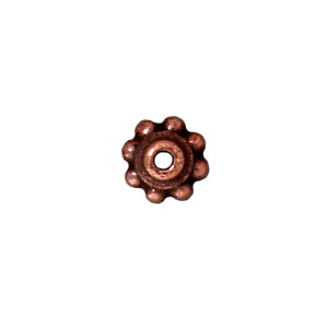 Achat Perle rondelle precision métal finition cuivre vieilli 6mm (2)