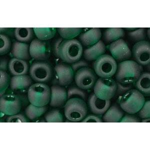 cc939f - perles de rocaille Toho 8/0 transparent frosted green emerald (10g)
