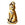 Vente au détail Breloque chat assis métal doré Vieilli à l'or fin 10.5mm (1)
