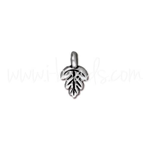 Achat Charm feuille argenté 6x10mm (1)