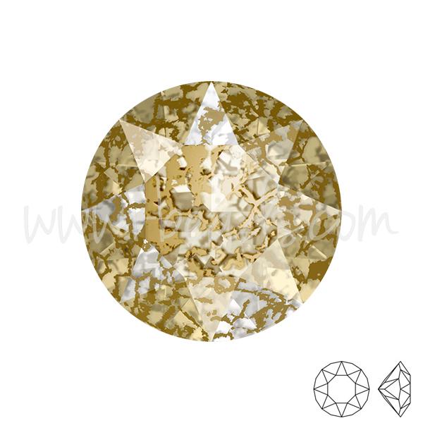 Cristal Swarovski 1088 Xirius chaton crystal gold patina effect 6mm-ss29 (6)