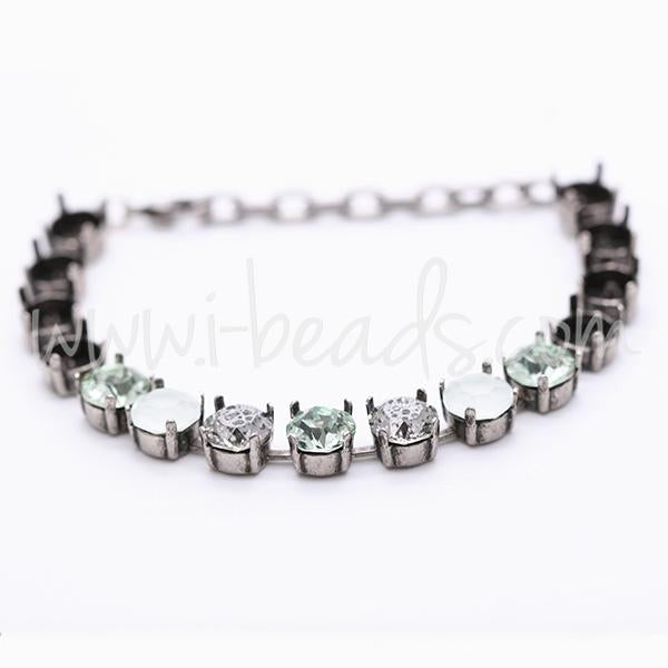 Bracelet sertir pour 15 Swarovski 1088 SS39 argenté vieilli (1)