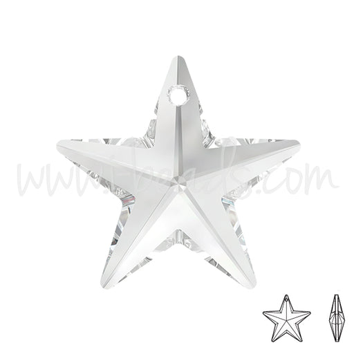 Achat pendentif étoile swarovski crystal 28mm (1)