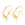 Vente au détail Boucles d'oreilles dormeuses Acier inoxydable doré OR feuille 19x5.5x11mm-2 paires (4)