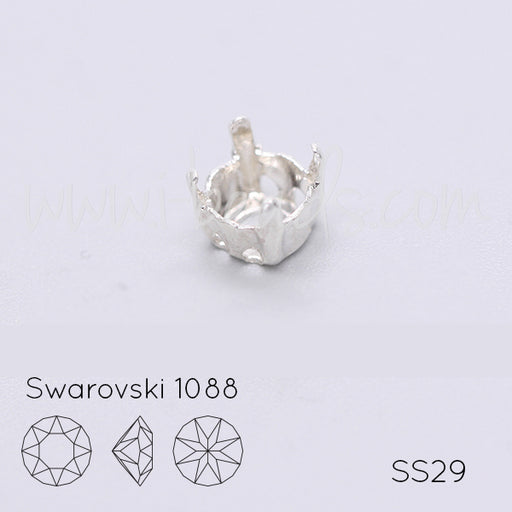 Serti à coudre pour Swarovski 1088 SS29 RHODIUM (6)