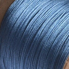 cordon nylon tressé - 0.5mm- bleu acier -(vente par 4m)