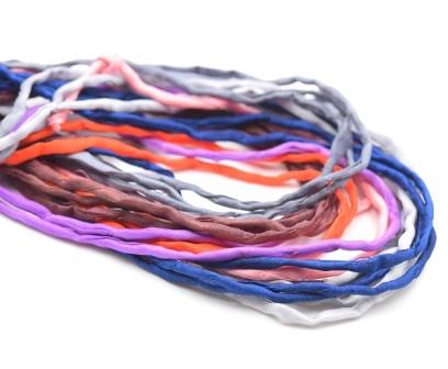 Achat Cordon de soie naturelle teinture main VIOLET 2mm (1m)