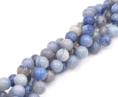 Achat Perles rondes Aventurine Bleu 10mm sur fil 38 cm 36 perles (1 fil)