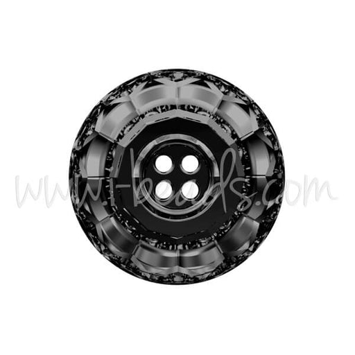 Achat Bouton Swarovski 3008 jet hematite 12mm (1)