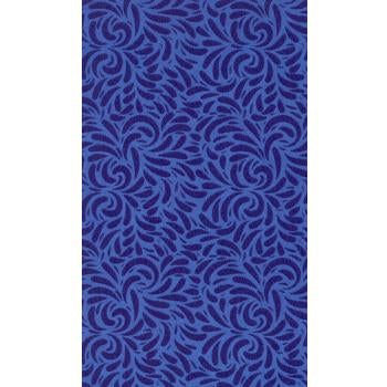 Suédine motif feuilles jazz blue 10x21.5cm (1)