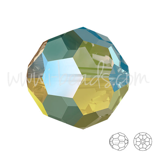 Perles rondes Swarovski 5000 crystal iridescent green 8mm (4)