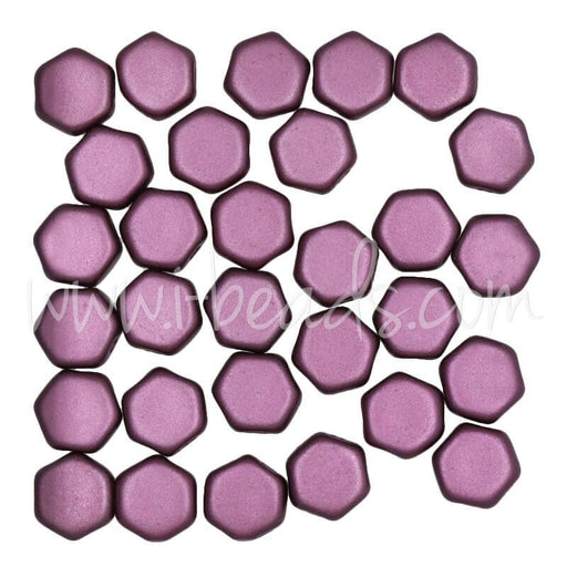 Achat Perles Honeycomb 6mm pastel burgundy (30)
