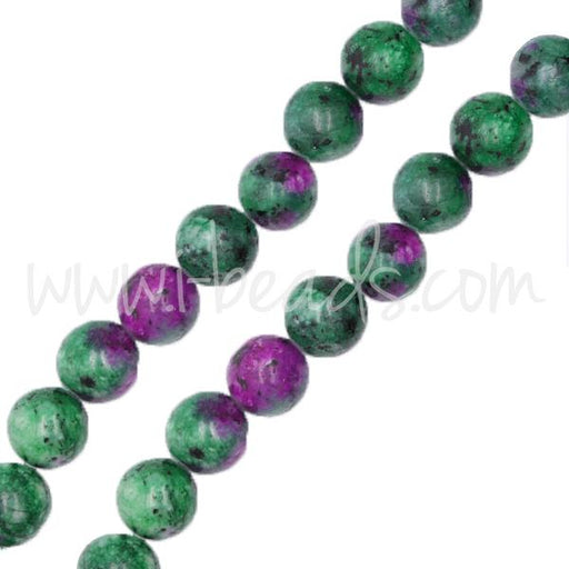 Perles rondes rubis zoisite chinoise 8mm (1)