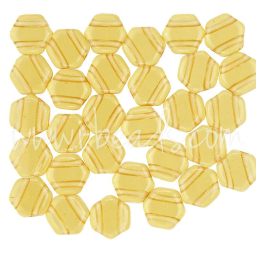 Perles Honeycomb 6mm topaz transparent (30)