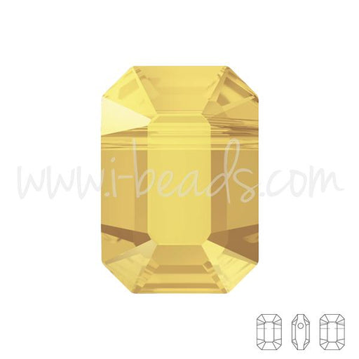 Achat Perles Swarovski 5514 pendulum crystal metallic sunshine 8x5.5mm (2)